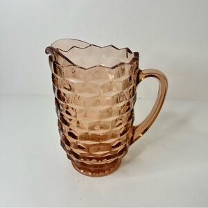 Vintage Pink Depression Glass Pitcher